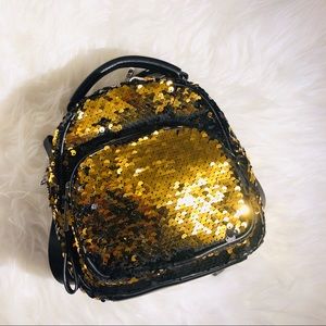 ZARA convertible sequins mini backpack
